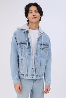 Veste en denim avec capuche Amnesia homme