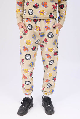 Mens Allover NBA Logo Print Sweatpant