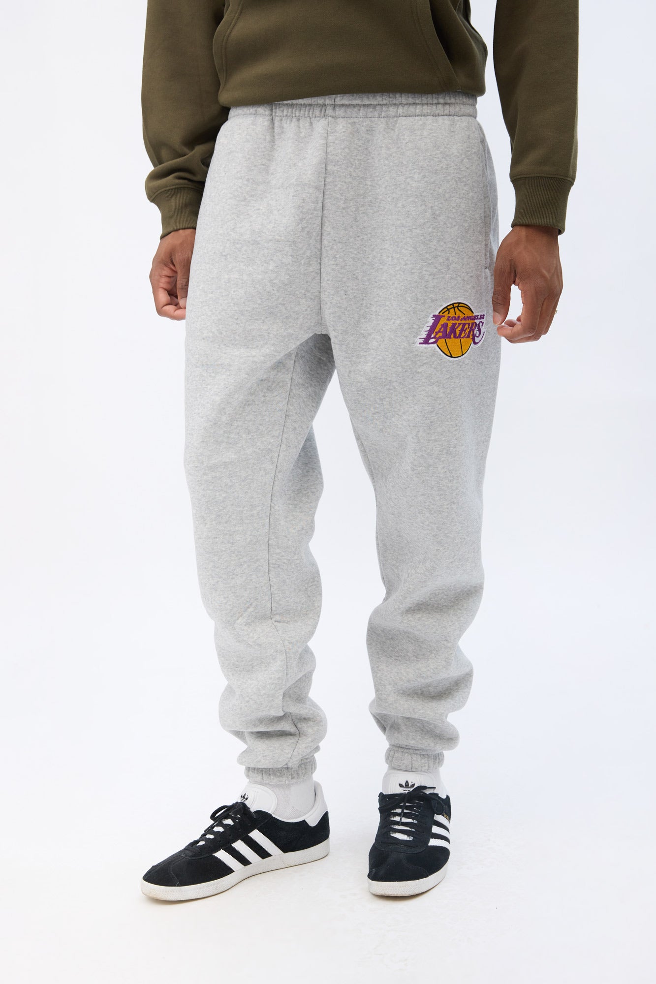 Mens LA Lakers Sweatpant - Heather Grey /