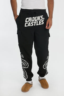 Mens Crooks & Castles Racing Cargo Sweatpant
