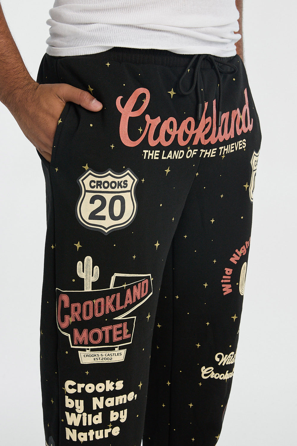 Mens Crooks & Castles Crookland Sweatpant Mens Crooks & Castles Crookland Sweatpant