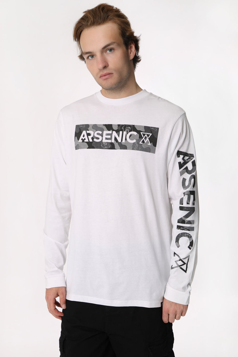 Arsenic Mens Camo Logo Long Sleeve Top Arsenic Mens Camo Logo Long Sleeve Top