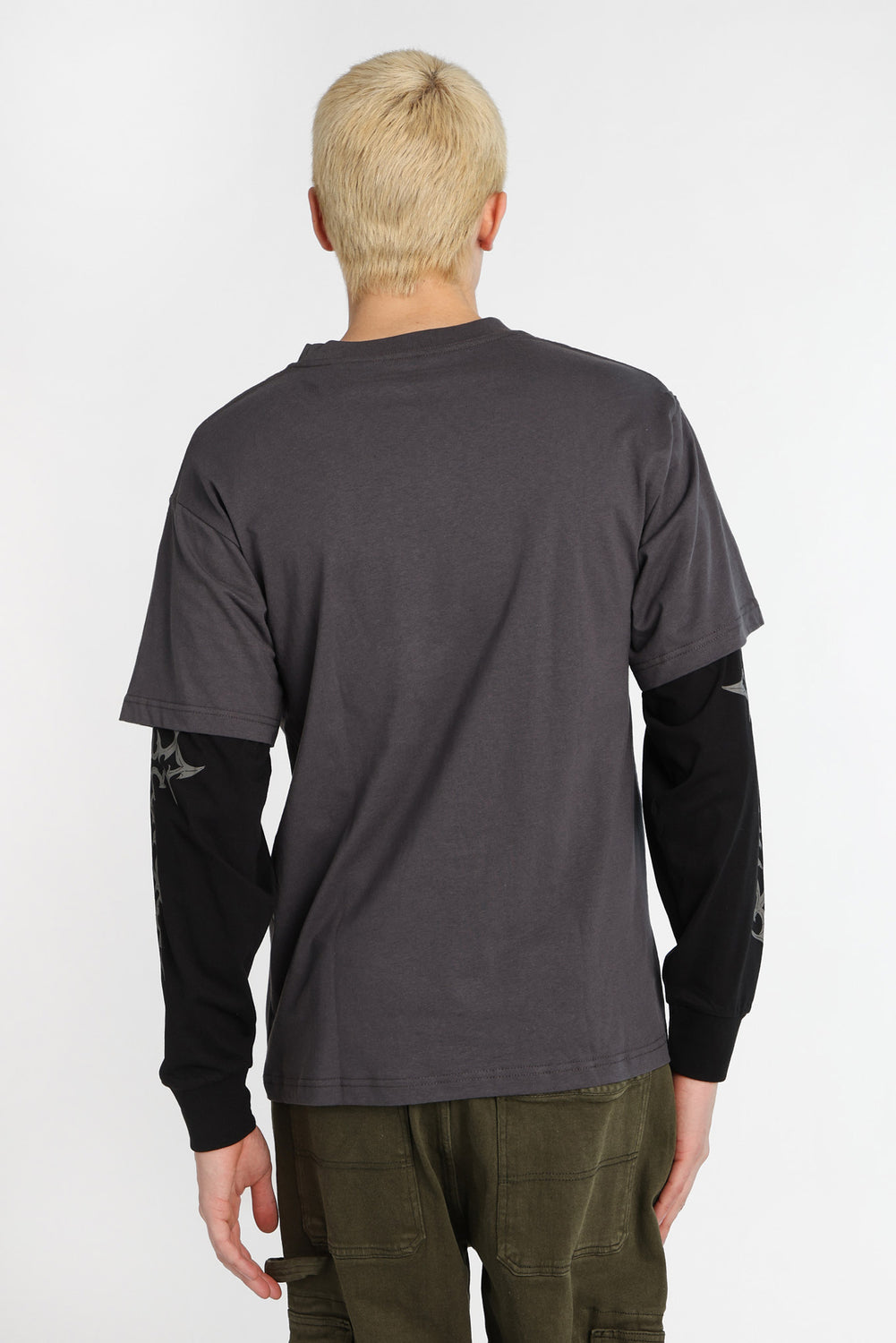 T-shirt à manches longues superposé imprimé crâne Arsenic T-shirt à manches longues superposé imprimé crâne Arsenic