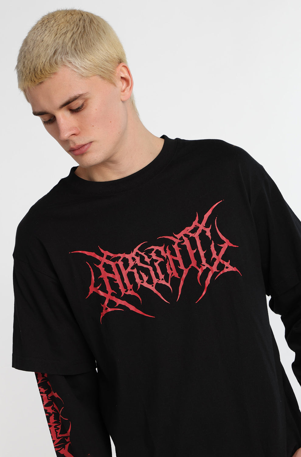 Arsenic Gothic Logo Long Sleeve 2-Fer Tee Arsenic Gothic Logo Long Sleeve 2-Fer Tee