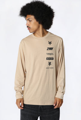 Zoo York Mens Multi Logo Long Sleeve Top