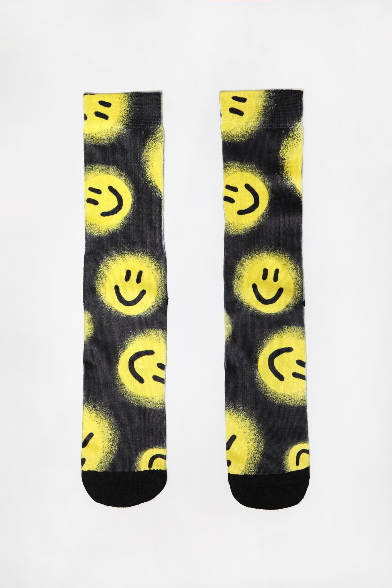 Zoo York Mens Smiley Crew Socks - Black / O/S