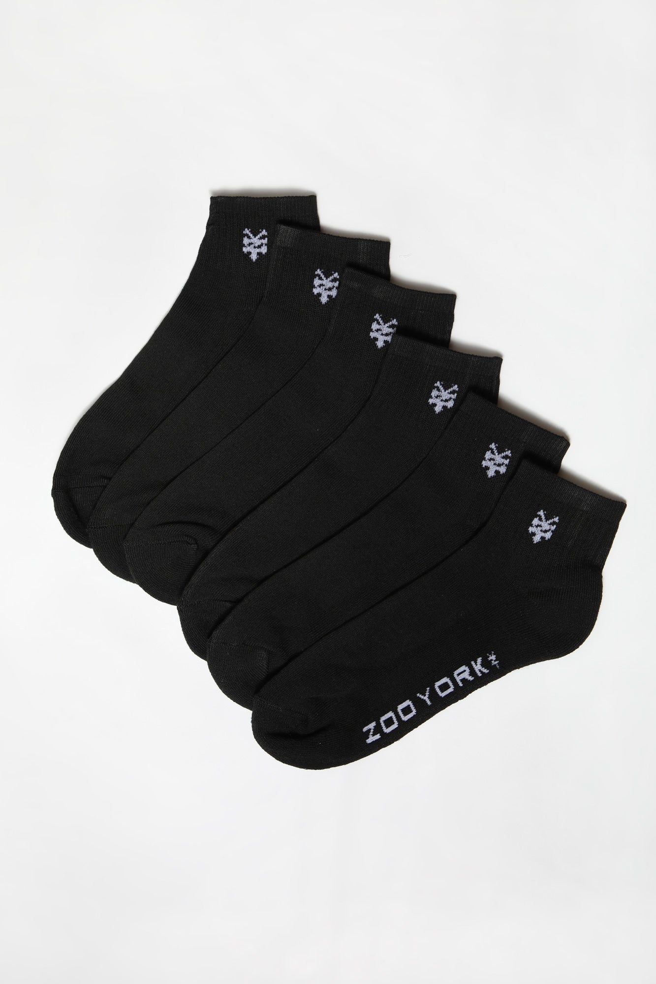 Zoo York Mens 6-Pack Saver Ankle Socks - Black / O/S