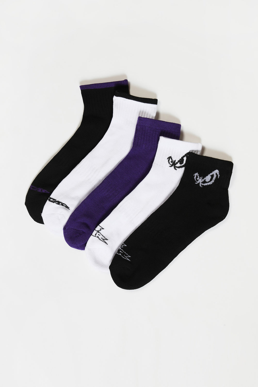 No Fear Mens 5-Pack Athletic Ankle Socks No Fear Mens 5-Pack Athletic Ankle Socks
