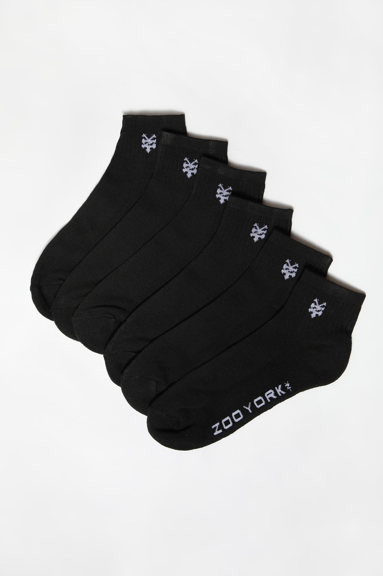 Zoo York Mens 6-Pack Ankle Socks - Black / O/S