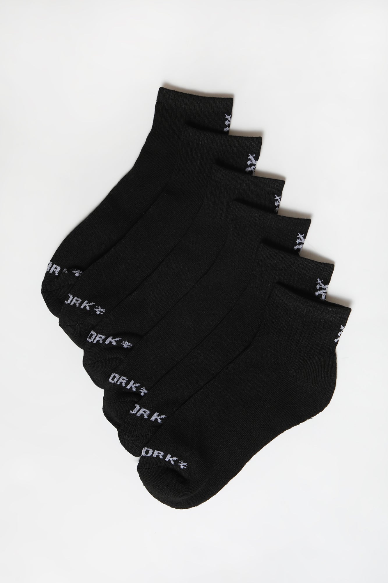 Zoo York Mens 6-Pack Athletic Ankle Socks - Black / O/S