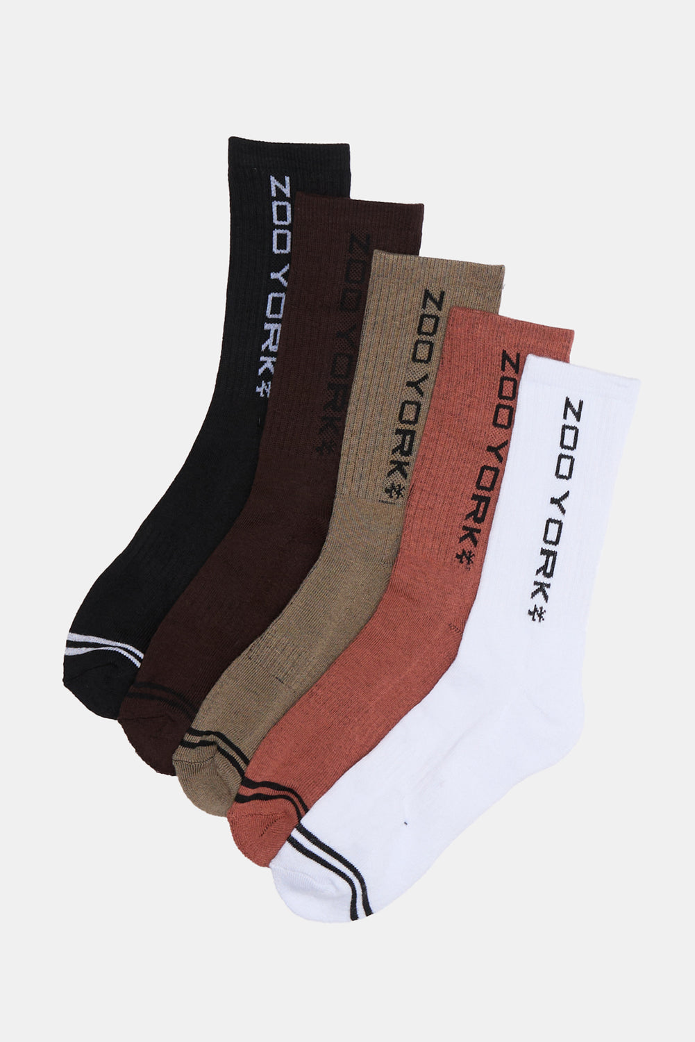 Zoo York Mens 5-Pack Athletic Crew Socks Zoo York Mens 5-Pack Athletic Crew Socks