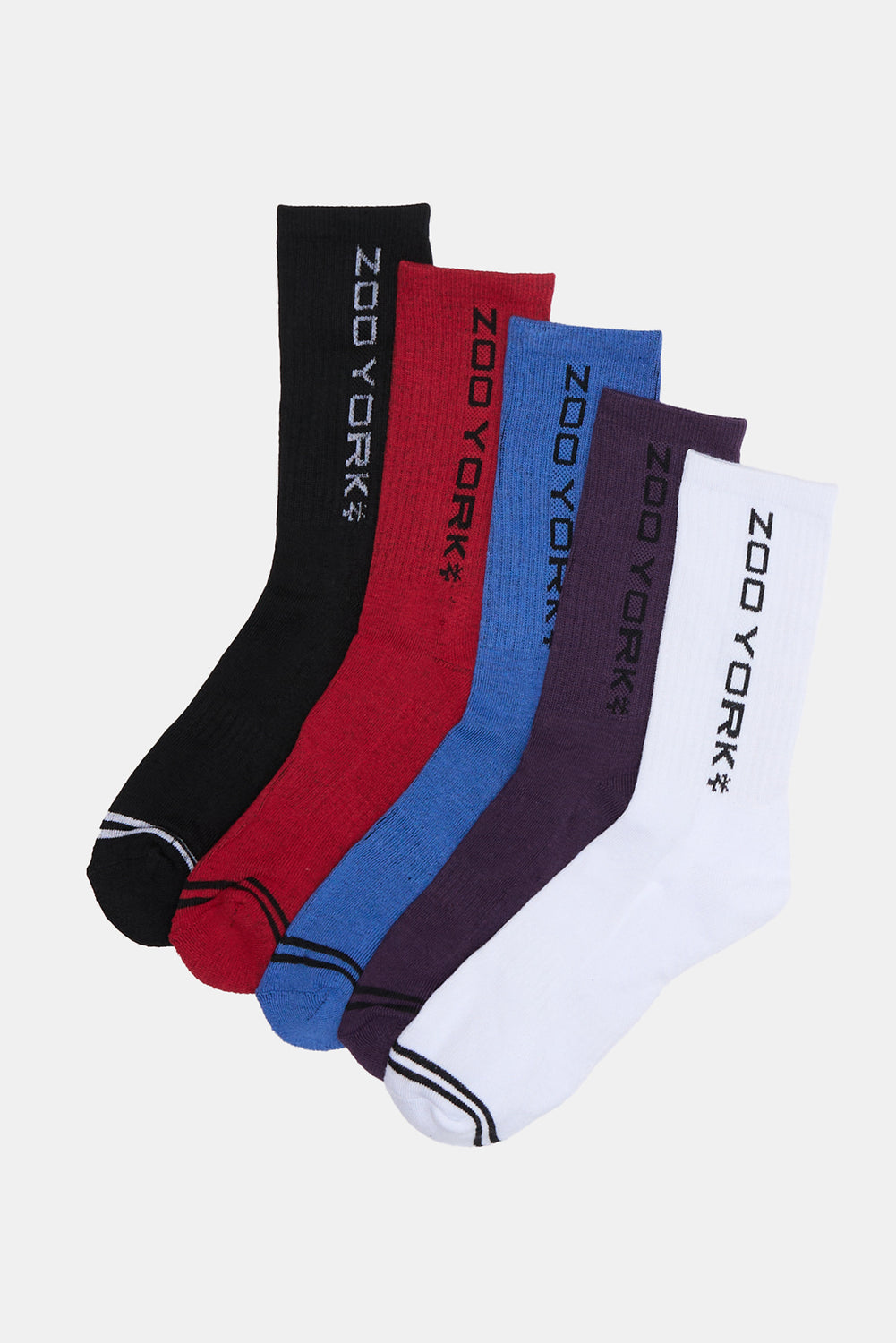 Zoo York Mens 5-Pack Athletic Crew Socks Zoo York Mens 5-Pack Athletic Crew Socks