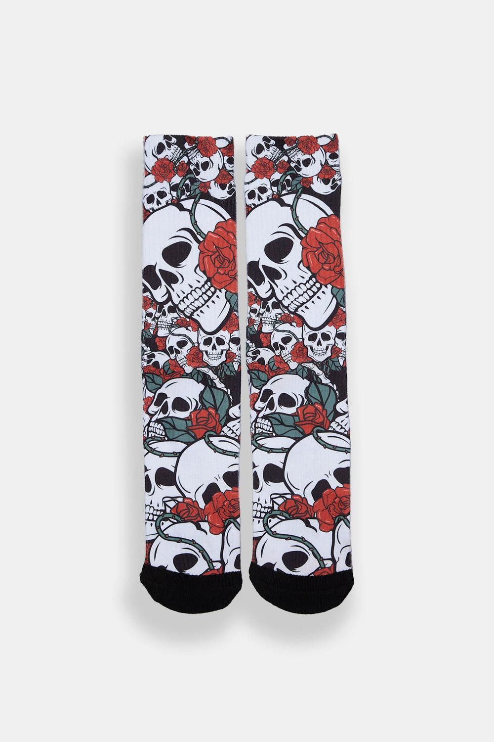Zoo York Skulls & Roses Printed Crew Sock Zoo York Skulls & Roses Printed Crew Sock