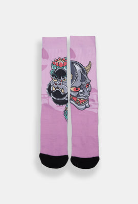 Arsenic Devil & Ape Printed Crew Socks