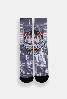 Arsenic Devil Printed Crew Socks