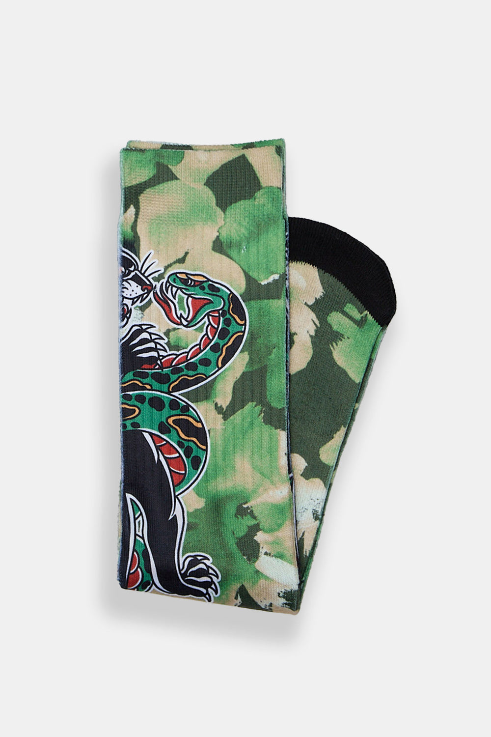 Arsenic Jaguar & Cobra Printed Crew Socks Arsenic Jaguar & Cobra Printed Crew Socks