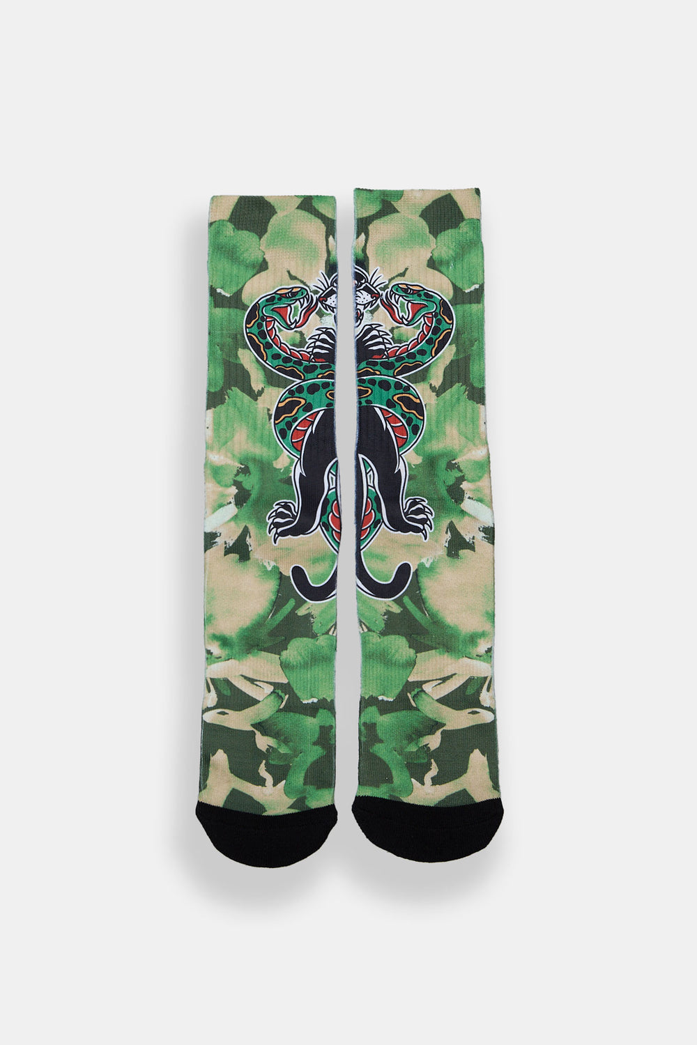 Arsenic Jaguar & Cobra Printed Crew Socks Arsenic Jaguar & Cobra Printed Crew Socks