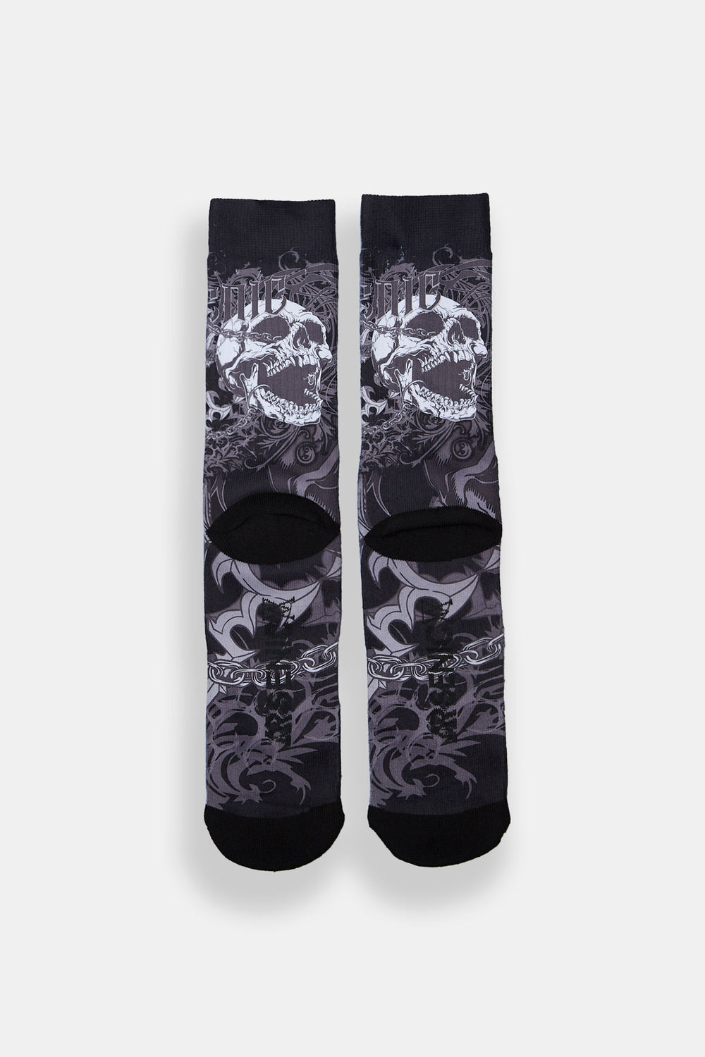 Arsenic Screaming Skull Printed Crew Socks Arsenic Screaming Skull Printed Crew Socks