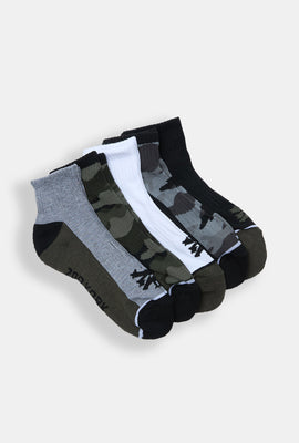 Zoo York 5-Pack Tree Camouflage Quarter Socks