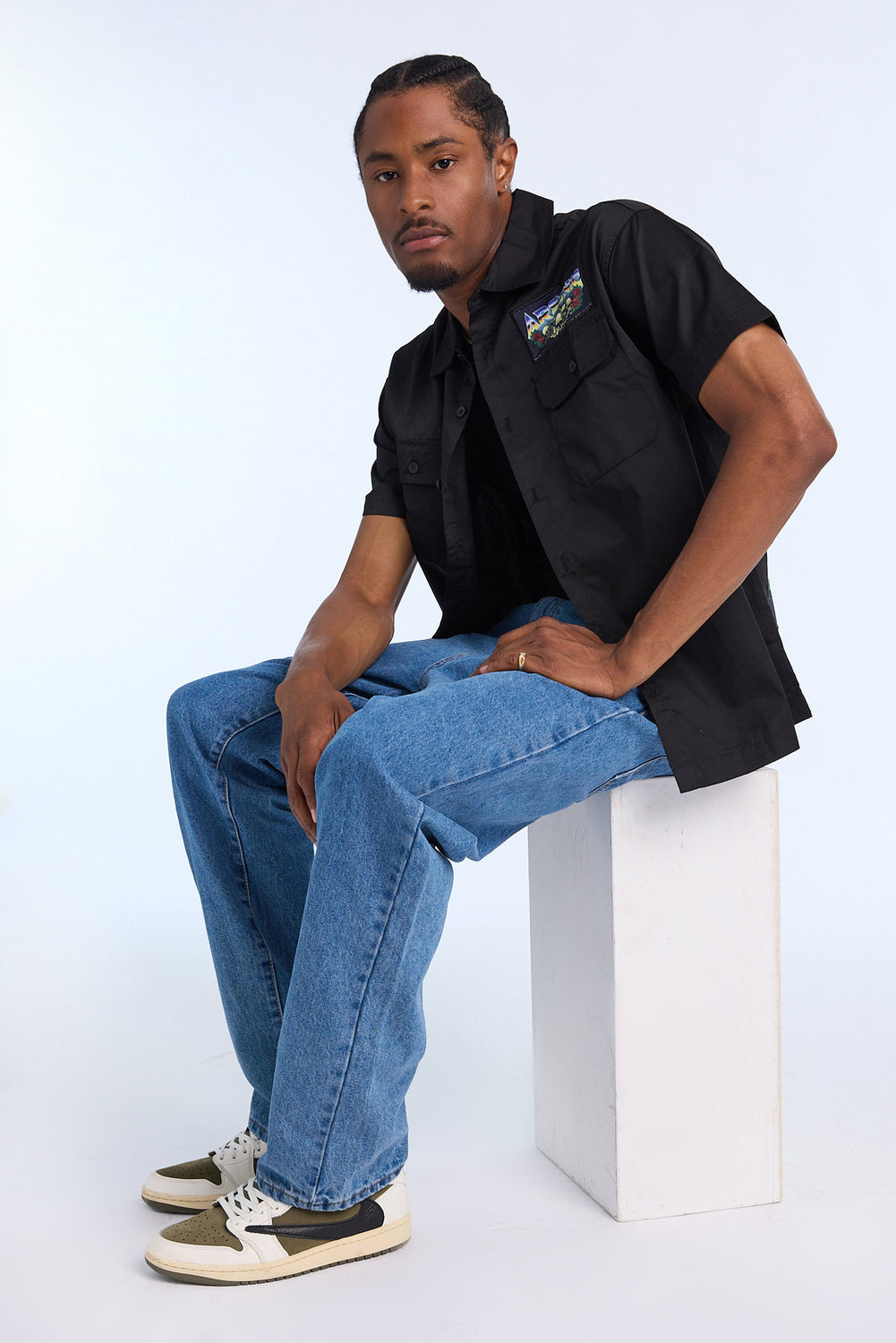 Arsenic Mens Burning Reaper Twill Button-Up Arsenic Mens Burning Reaper Twill Button-Up