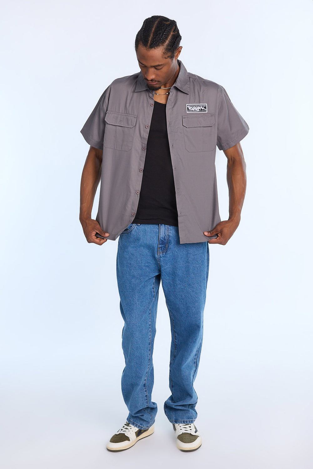 Zoo York Mens Performance Shop Twill Button-Up Zoo York Mens Performance Shop Twill Button-Up