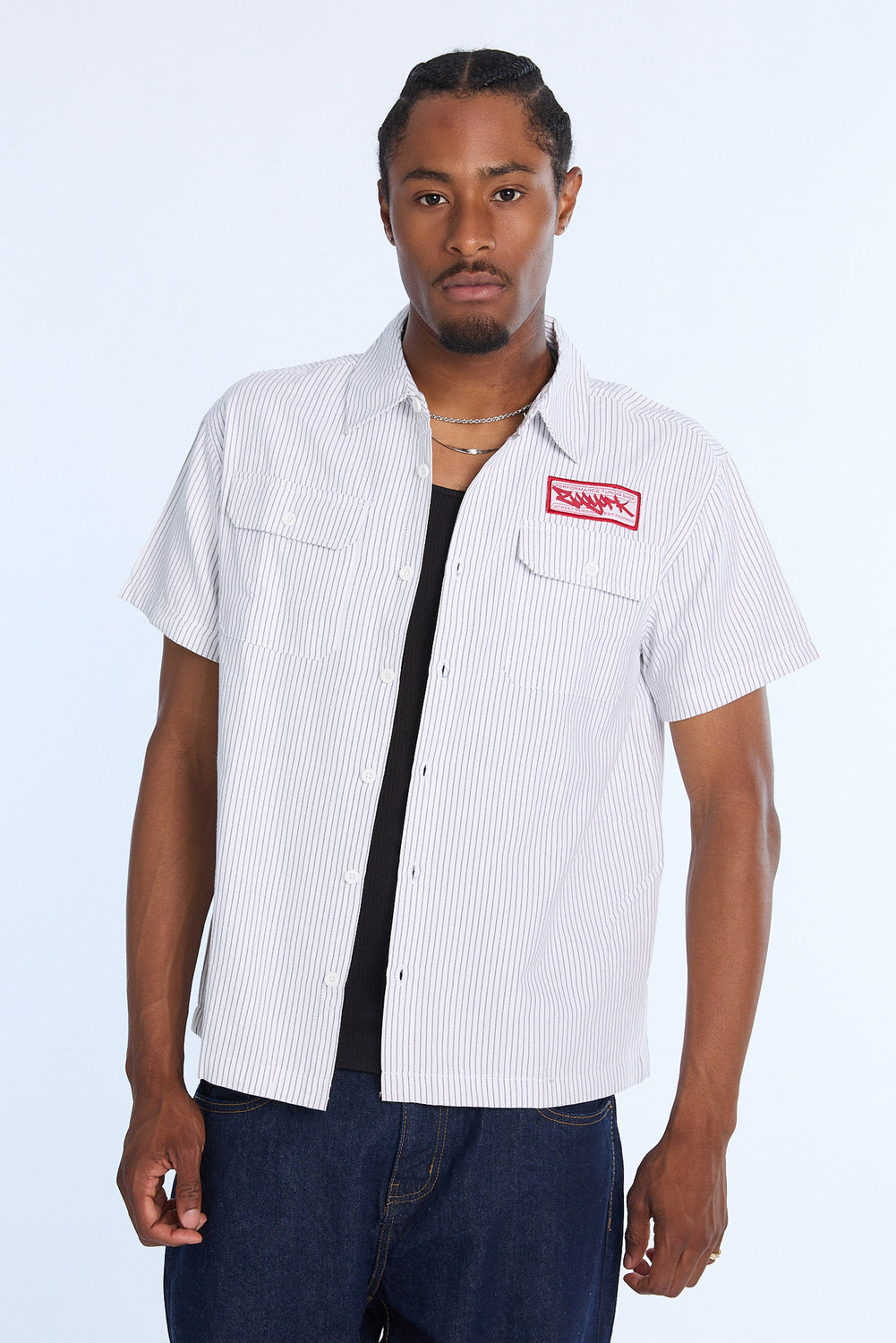 Zoo York Mens Performance Shop Twill Button-Up Zoo York Mens Performance Shop Twill Button-Up
