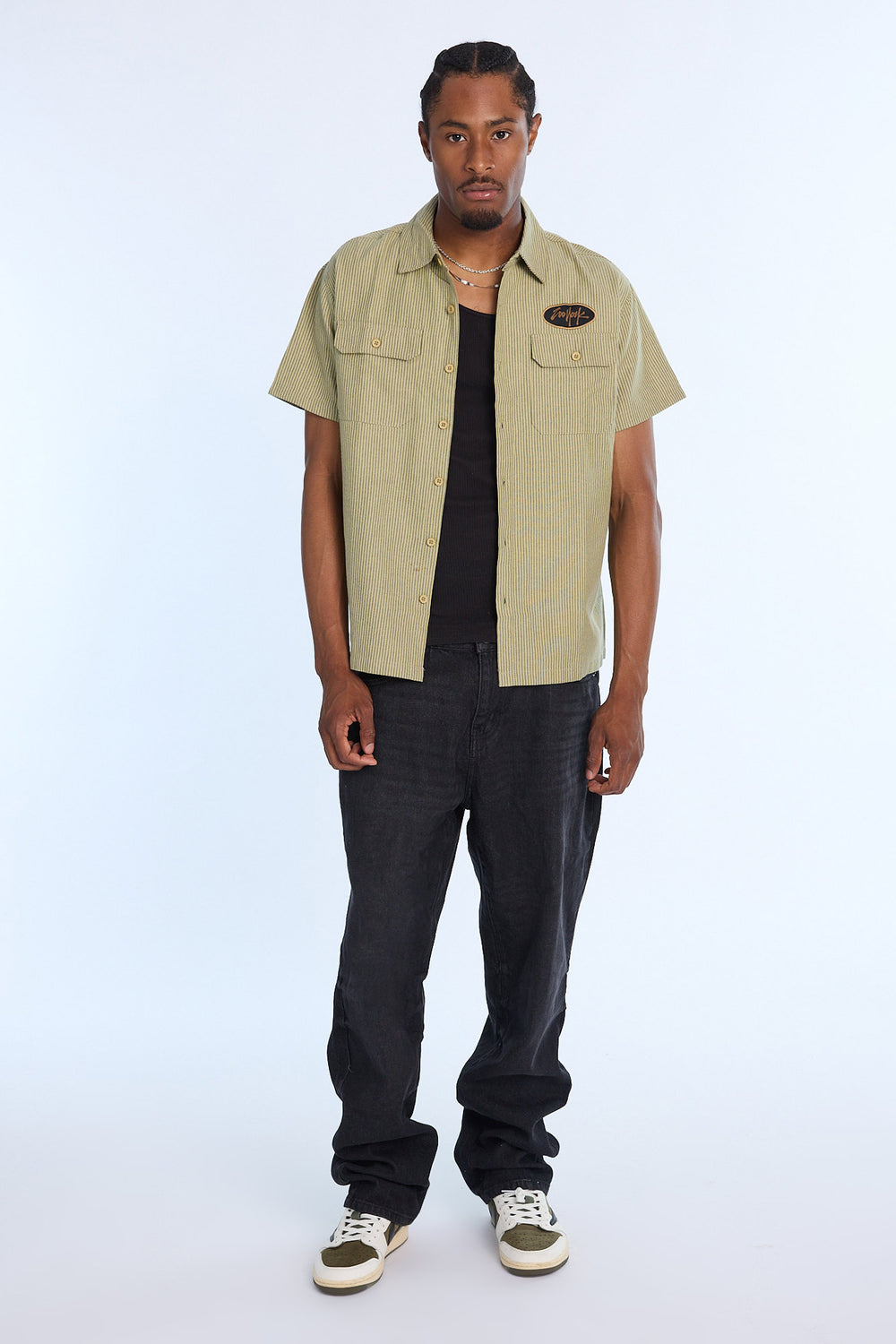 Chemise en sergé avec écusson ovale Zoo York homme Chemise en sergé avec écusson ovale Zoo York homme