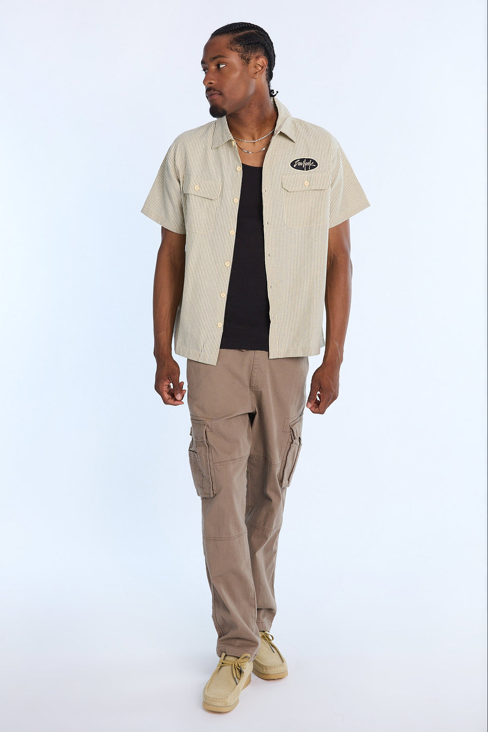 Chemise en sergé avec écusson ovale Zoo York homme Chemise en sergé avec écusson ovale Zoo York homme