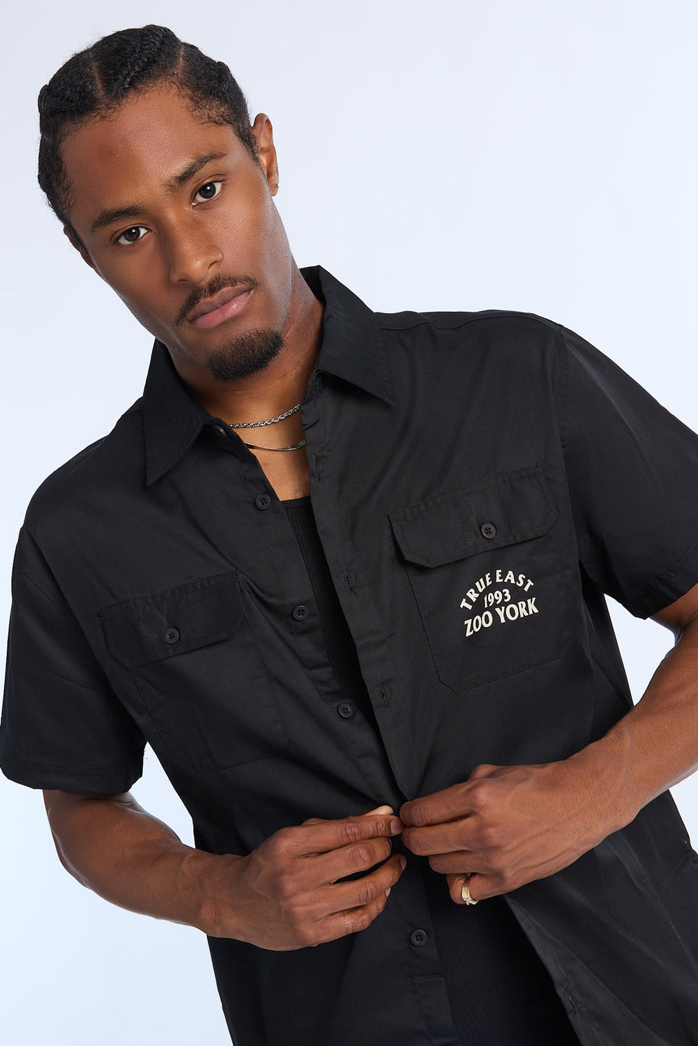 Chemise en sergé imprimée True East 1993 Zoo York homme Chemise en sergé imprimée True East 1993 Zoo York homme