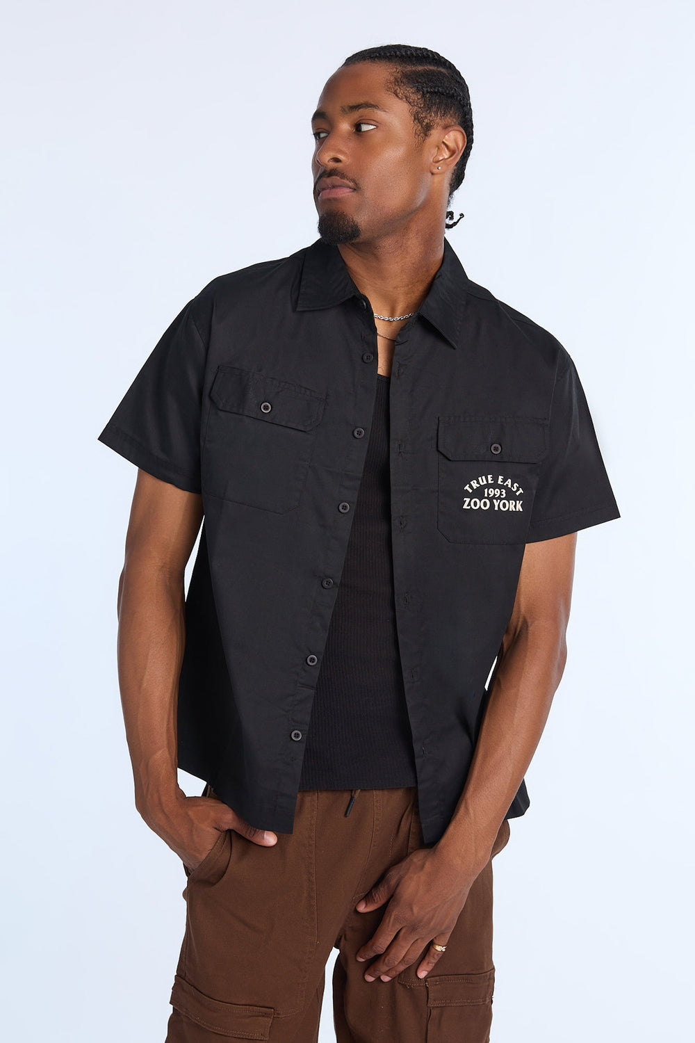 Chemise en sergé imprimée True East 1993 Zoo York homme Chemise en sergé imprimée True East 1993 Zoo York homme