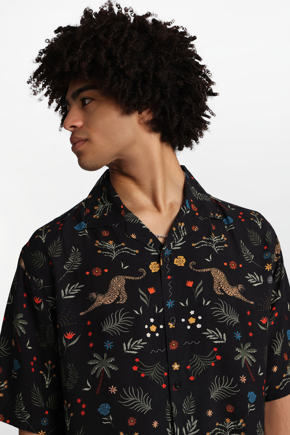 Arsenic Jungle Print Button-Up Shirt Arsenic Jungle Print Button-Up Shirt