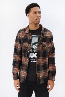 Arsenic Mens Plaid Button-Up