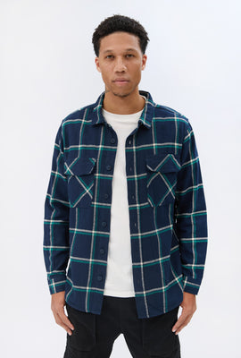 Arsenic Mens Plaid Button-Up