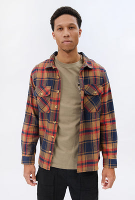 Arsenic Mens Plaid Button-Up