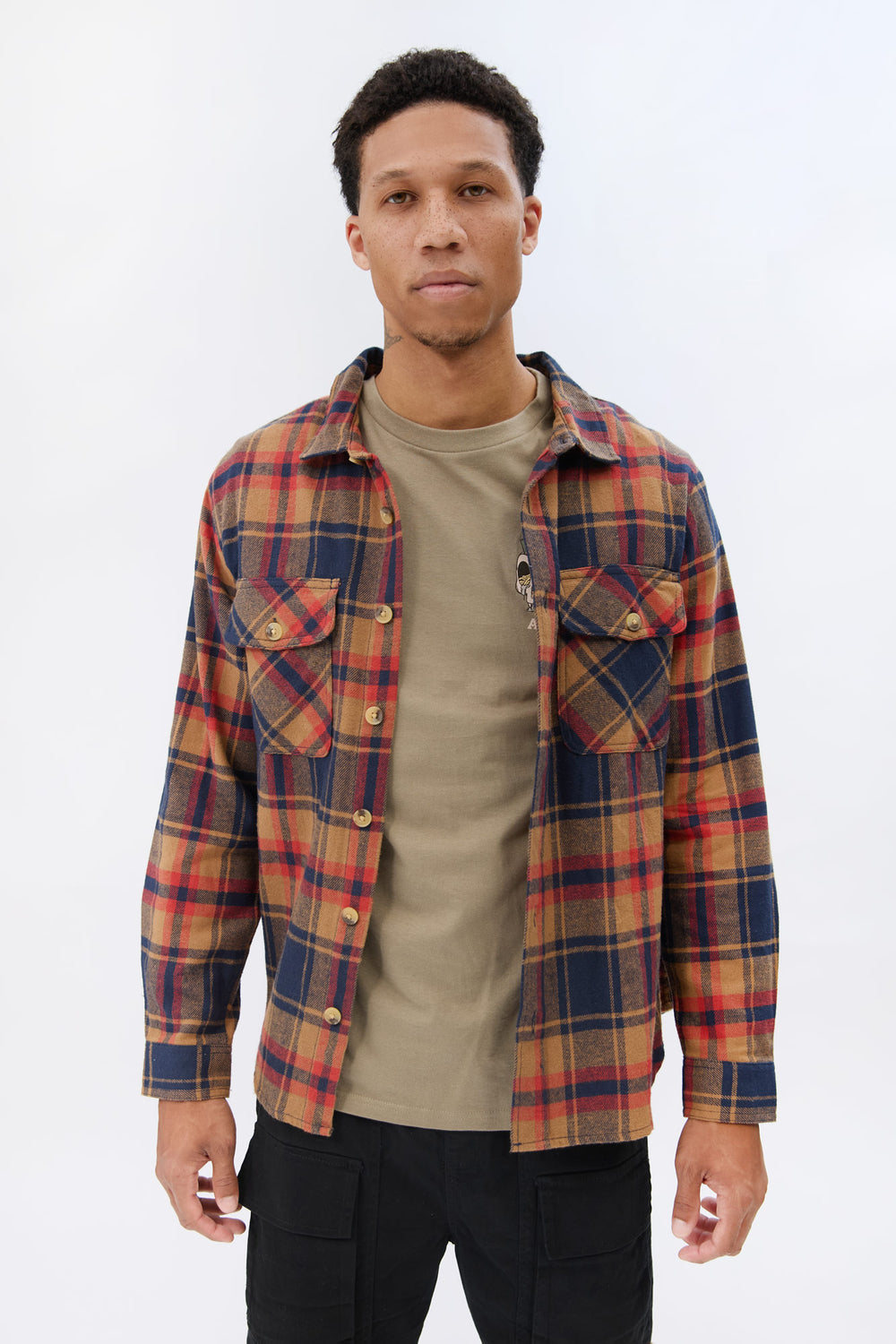 Arsenic Mens Plaid Button-Up Arsenic Mens Plaid Button-Up