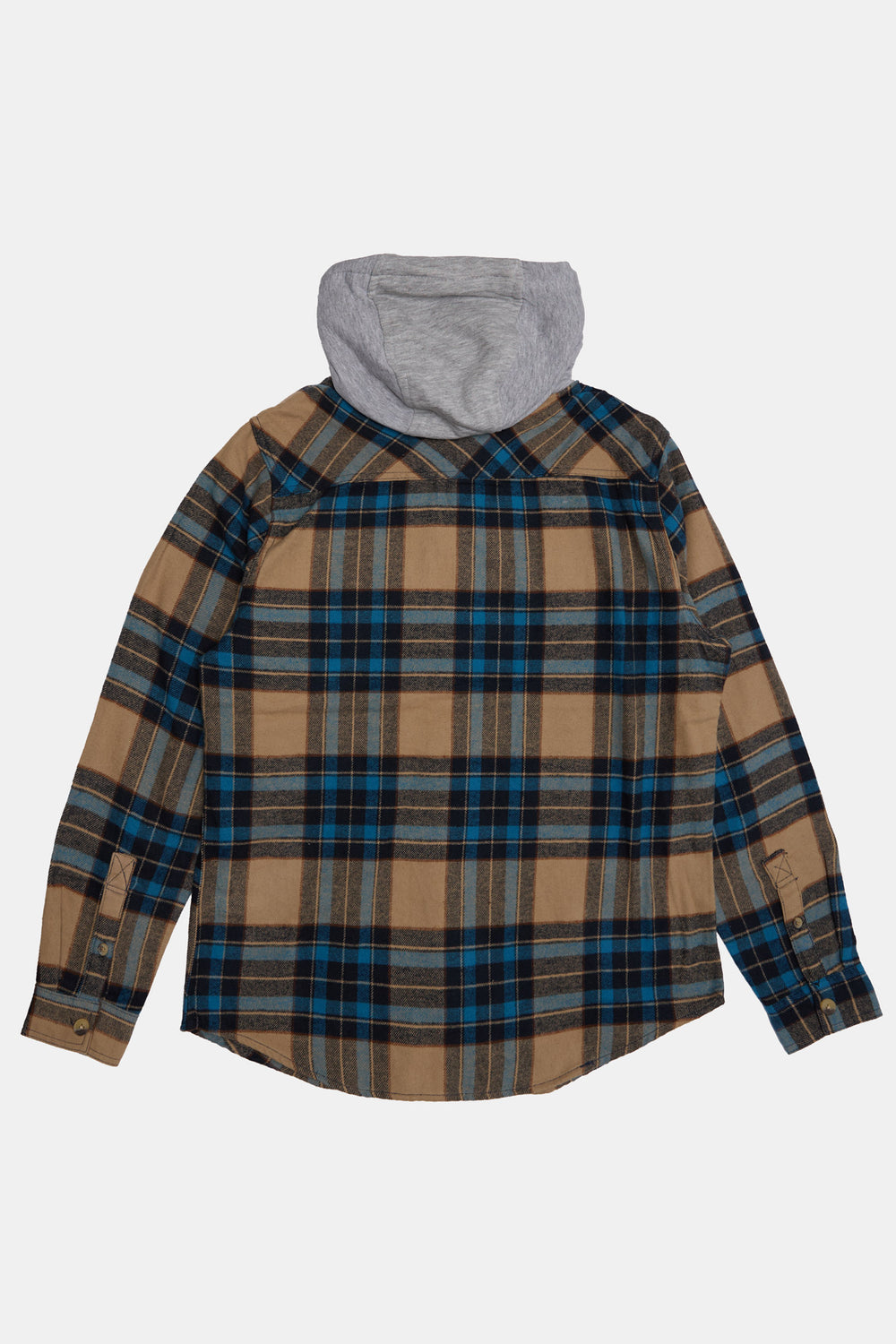 Arsenic Mens Hooded Plaid Button-Up Arsenic Mens Hooded Plaid Button-Up