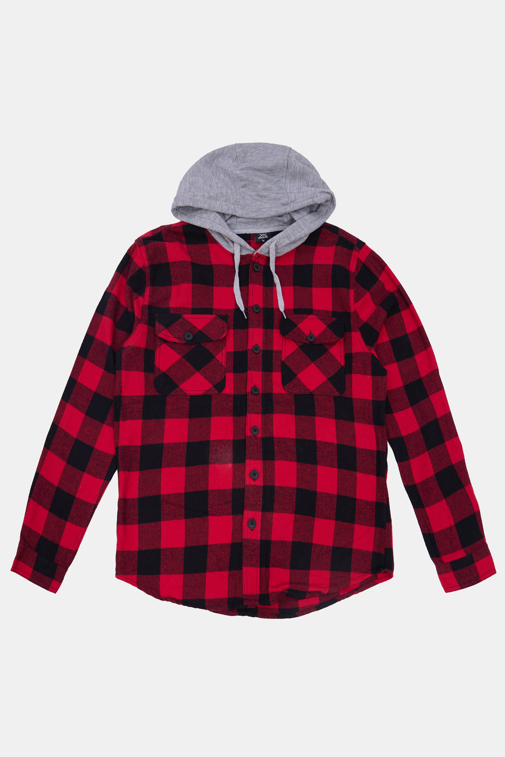 Arsenic Mens Hooded Plaid Button-Up Arsenic Mens Hooded Plaid Button-Up