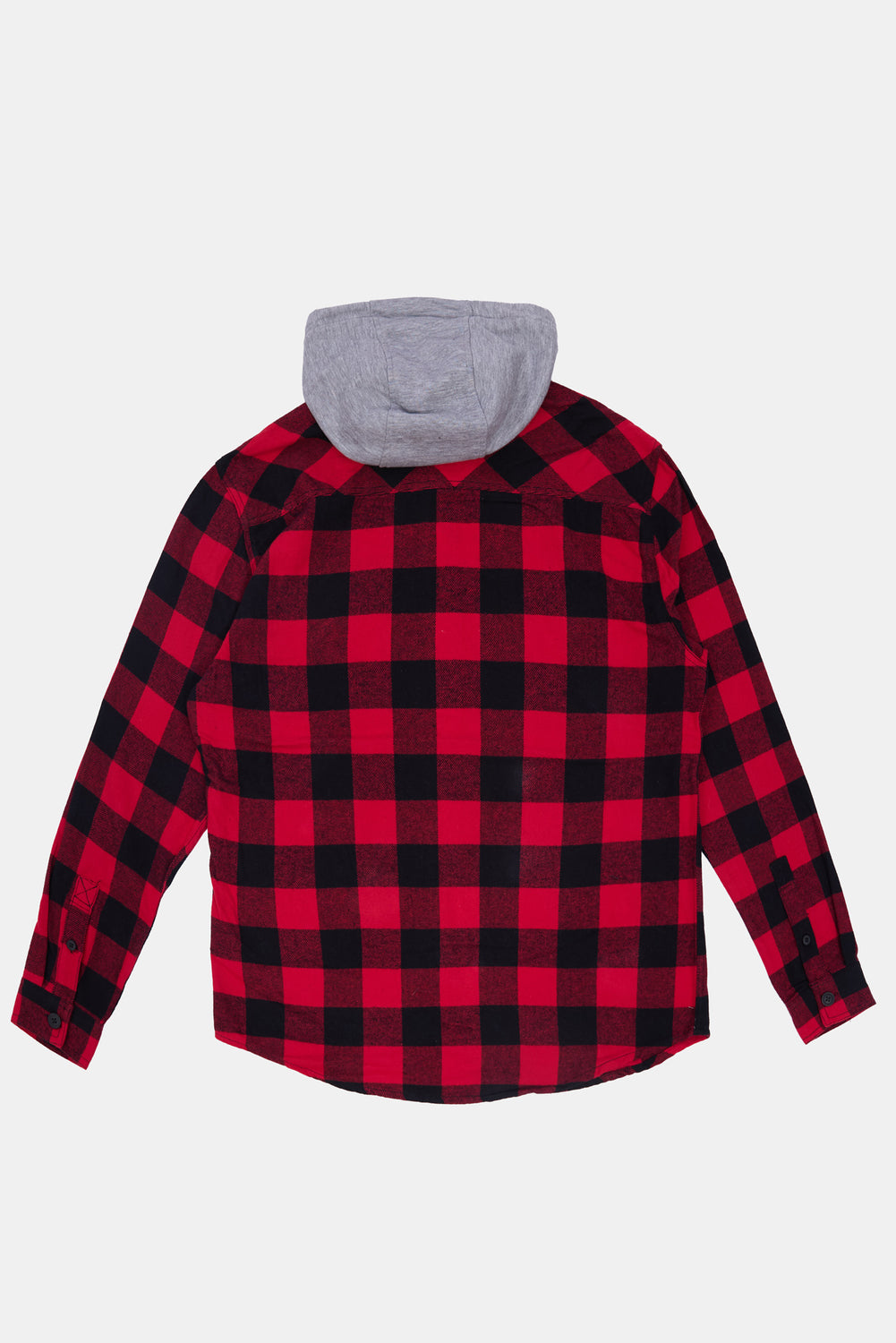 Arsenic Mens Hooded Plaid Button-Up Arsenic Mens Hooded Plaid Button-Up