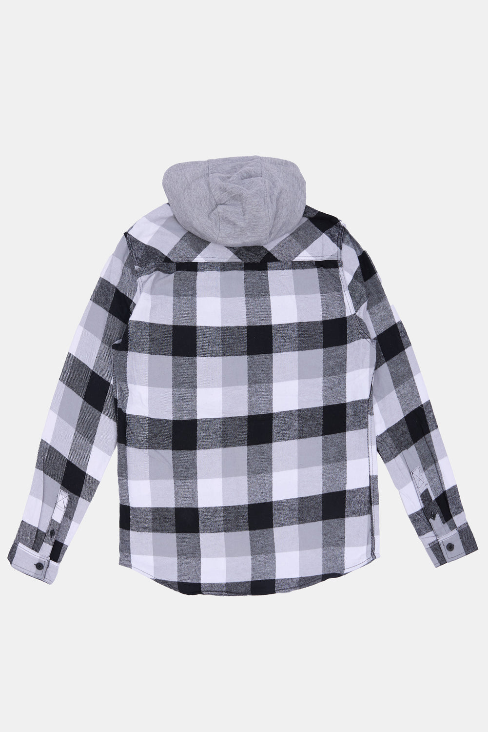 Arsenic Mens Hooded Plaid Button-Up Arsenic Mens Hooded Plaid Button-Up