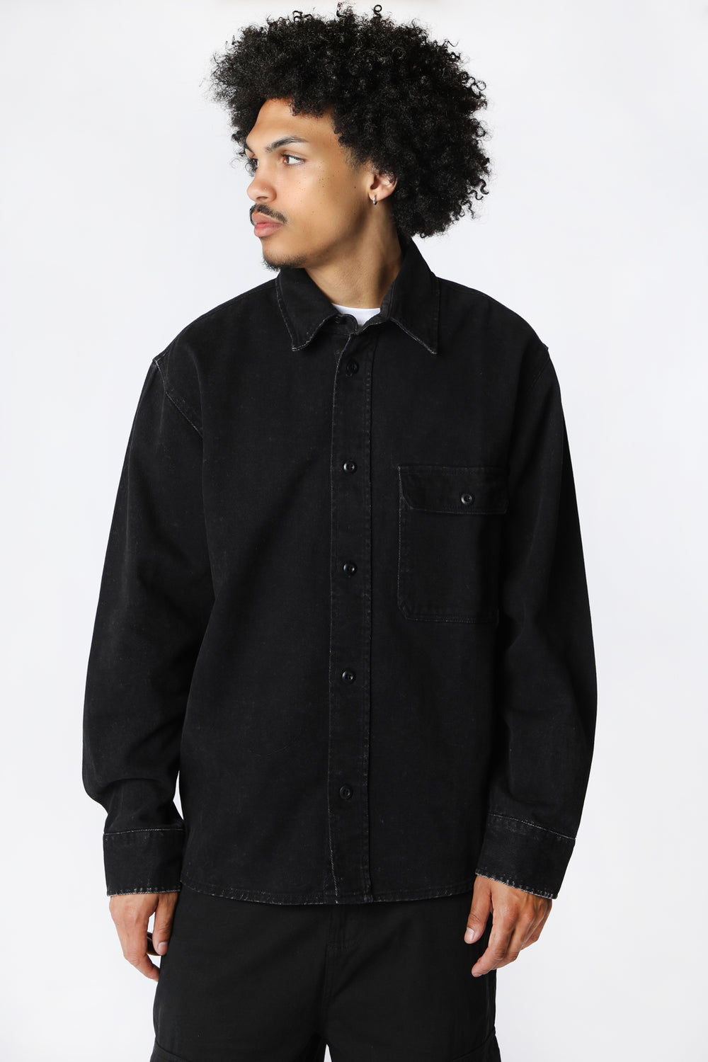 Chemise en Denim Amnesia Homme Noir