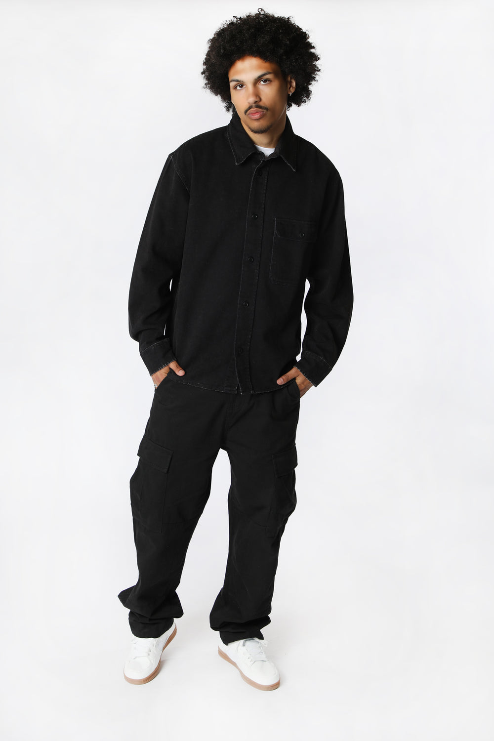 Chemise en Denim Amnesia Homme Noir