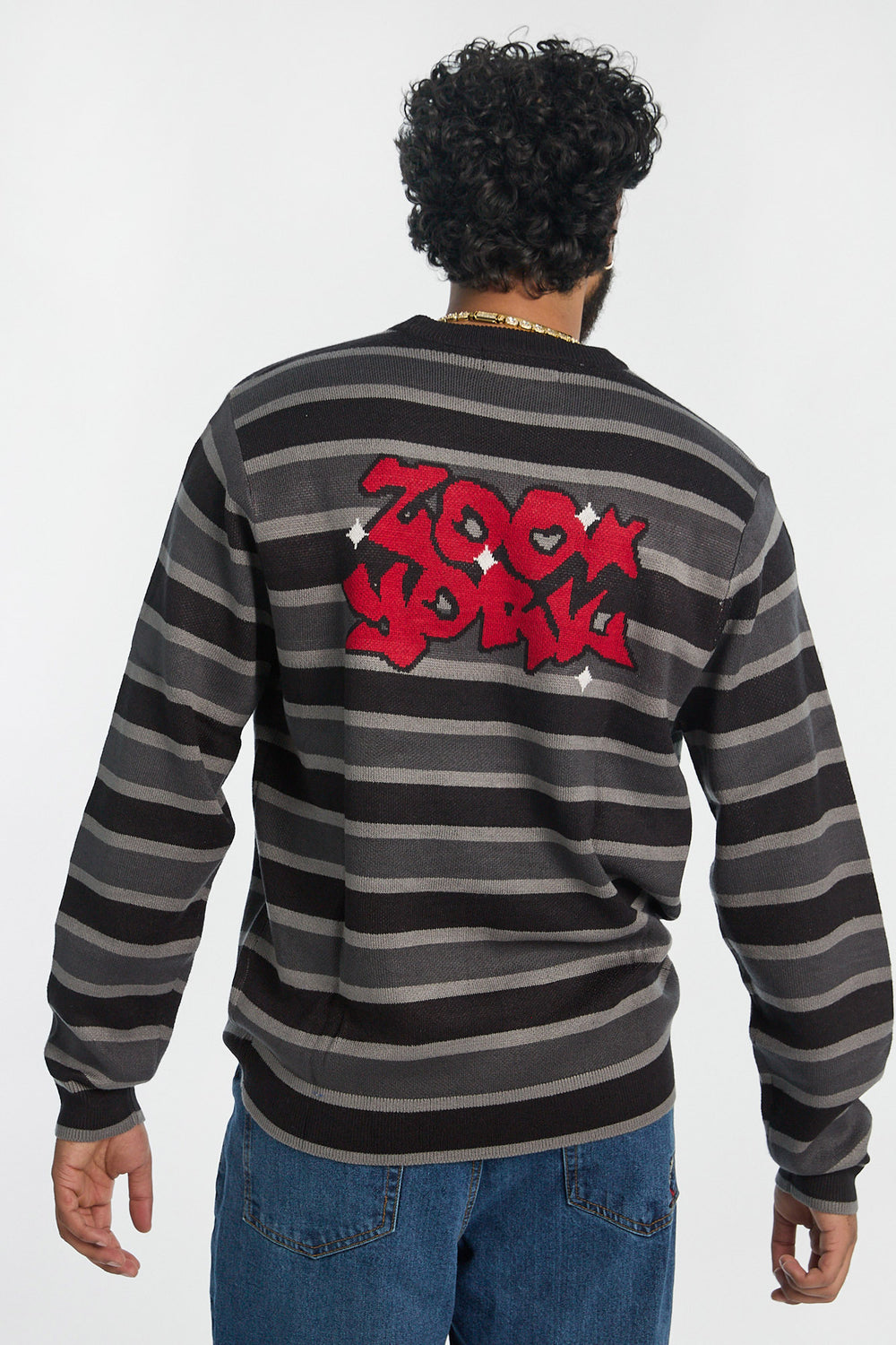 Zoo York Mens Striped Crewneck Sweater Zoo York Mens Striped Crewneck Sweater