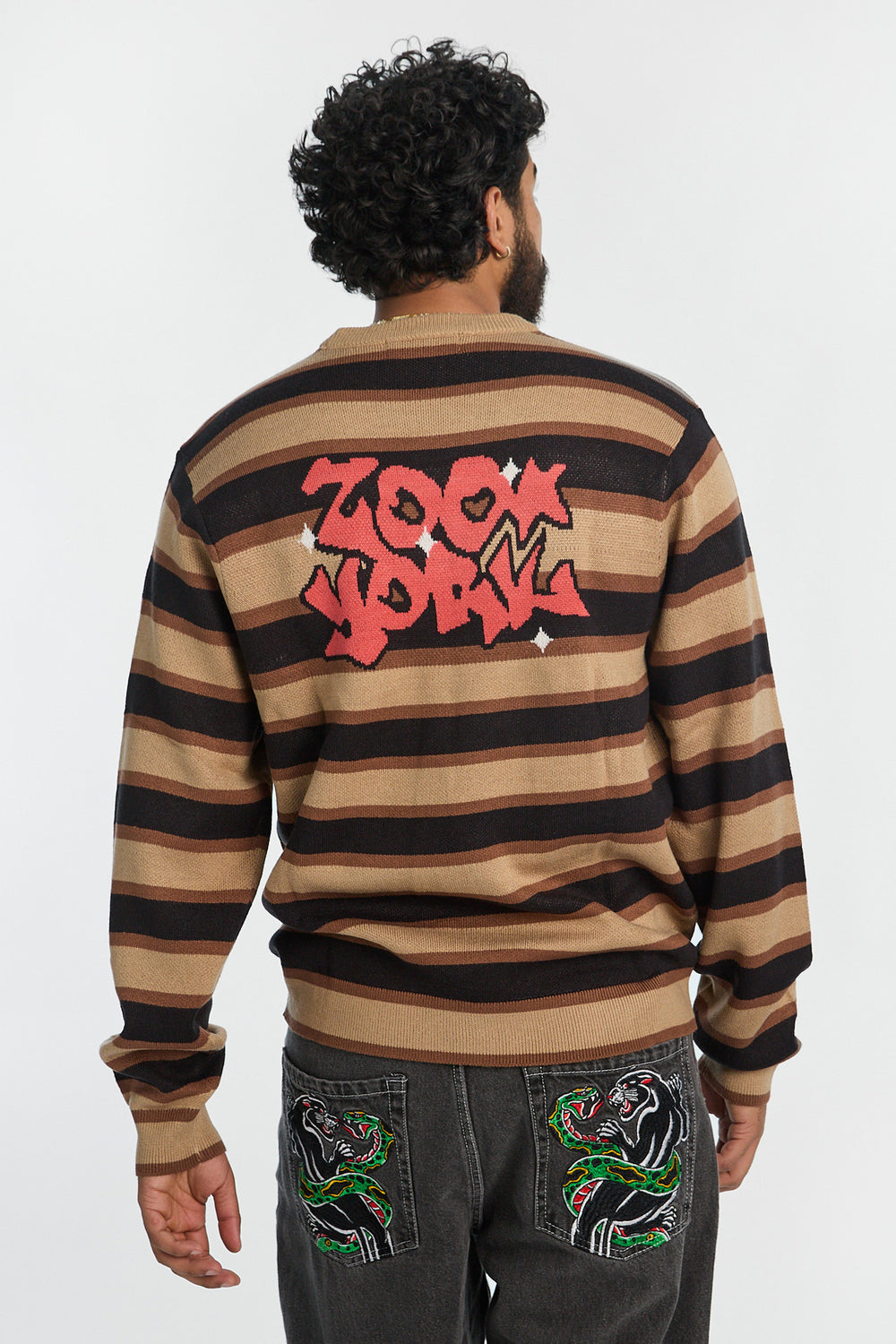 Zoo York Mens Striped Crewneck Sweater Zoo York Mens Striped Crewneck Sweater
