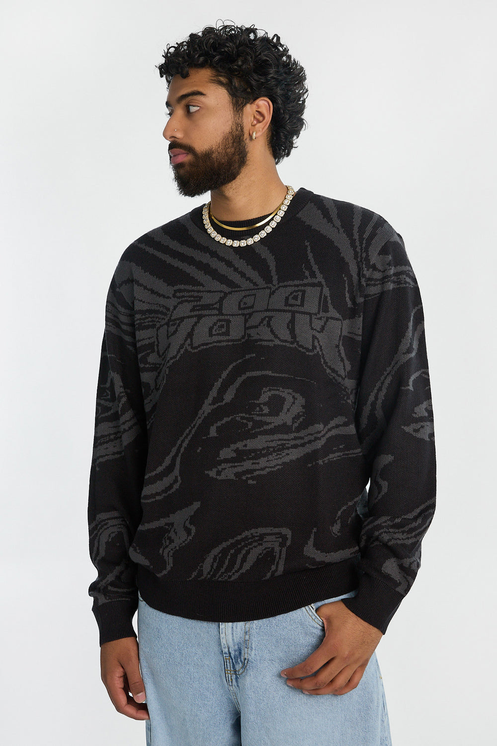 Zoo York Mens Marble Crewneck Sweater Zoo York Mens Marble Crewneck Sweater