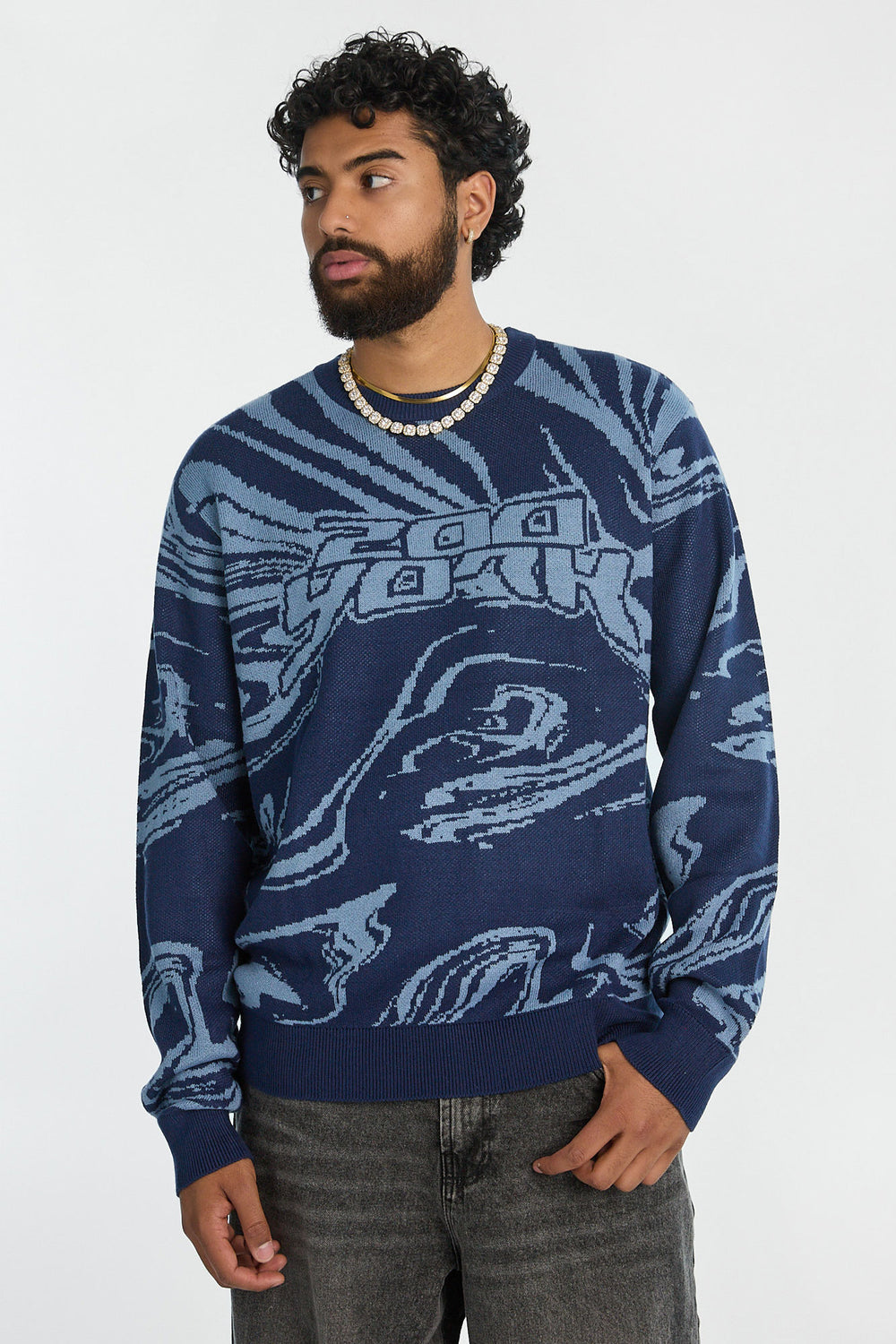Zoo York Mens Marble Crewneck Sweater Zoo York Mens Marble Crewneck Sweater