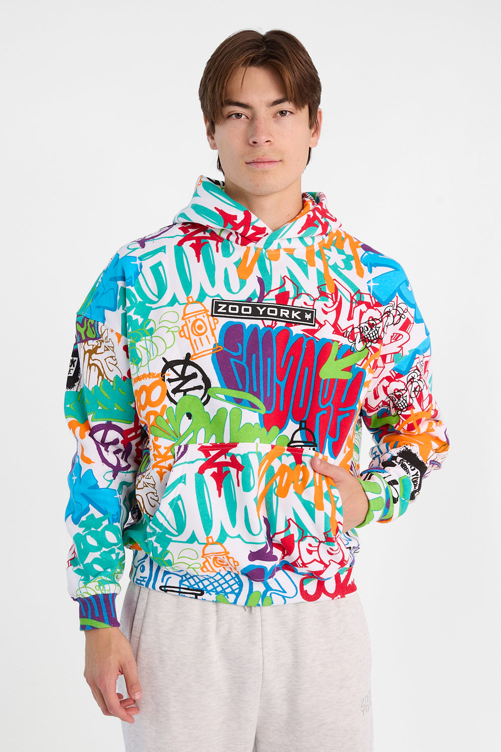 Zoo York Graffiti Print Hoodie Zoo York Graffiti Print Hoodie