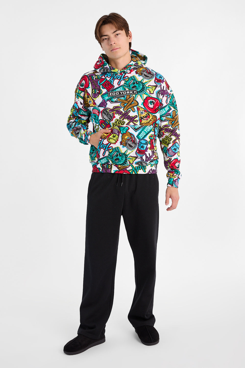 Zoo York NY Graffiti Print Hoodie Zoo York NY Graffiti Print Hoodie