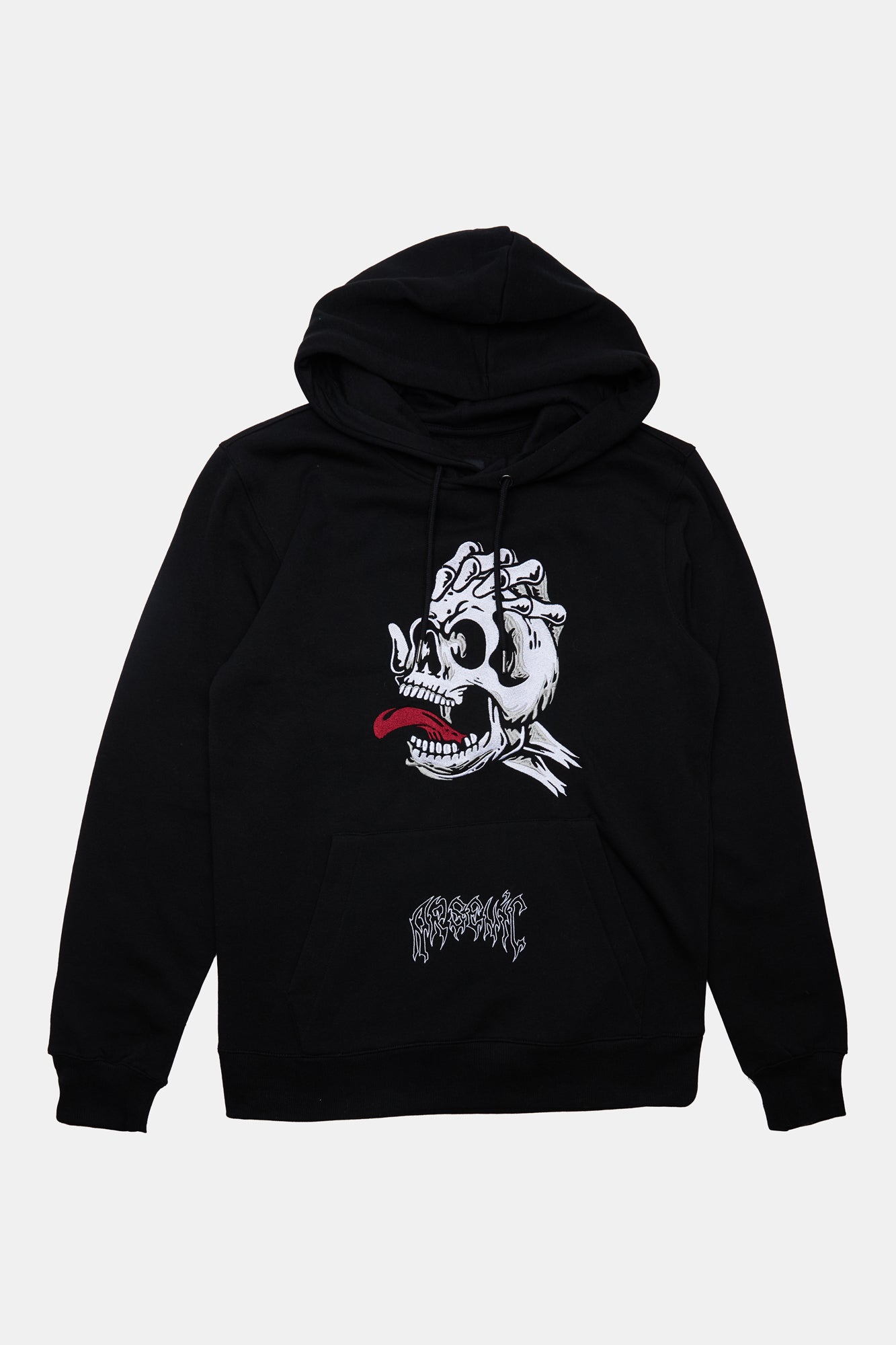 Arsenic Mens Skull Hand Hoodie - Black /