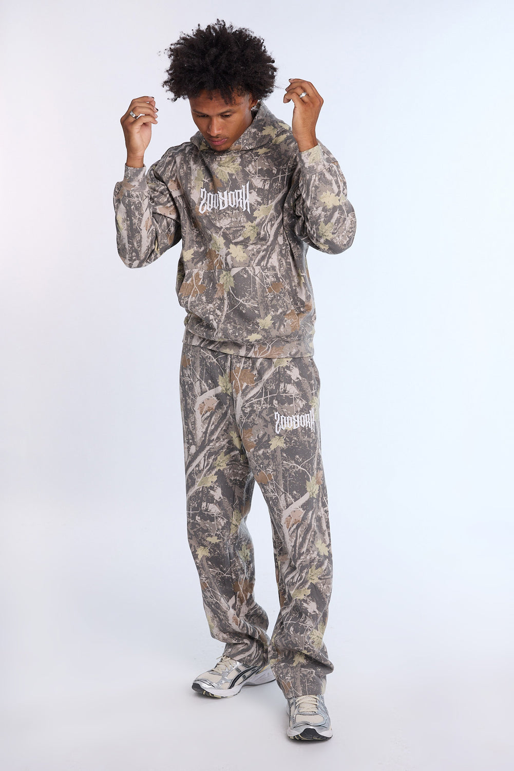 Haut à capuchon camouflage arbres Zoo York homme Haut à capuchon camouflage arbres Zoo York homme