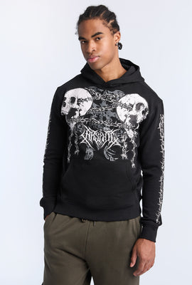 Arsenic Mens Skulls & Chains Graphic Hoodie
